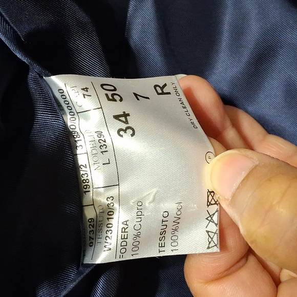 CANALI Mens Blazer WOOL 50 GRAY BLUE Preowned Coat Jacket Sport ? Used Formal - Picture 2 of 8